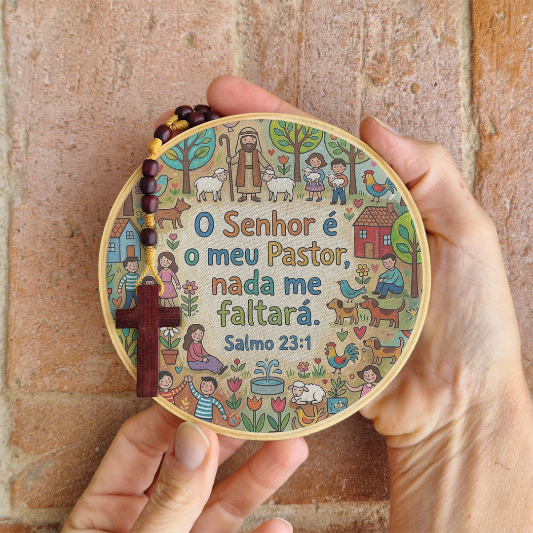 Quadro Frases de Fé - O Senhor é meu pastor Salmo 23:1