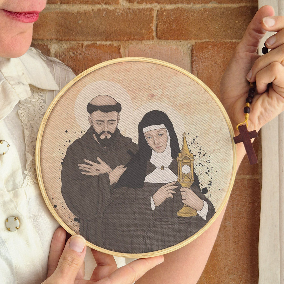 Quadro São Francisco de Assis e Santa Clara