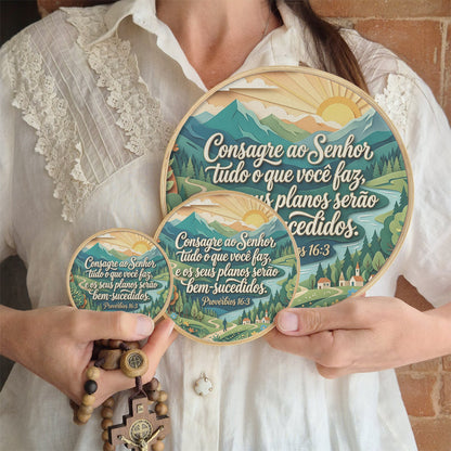 Quadro Frases de Fé - Consagre ao Senhor Provérbios 16:3