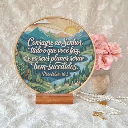 Quadro Frases de Fé - Consagre ao Senhor Provérbios 16:3