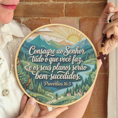 Quadro Frases de Fé - Consagre ao Senhor Provérbios 16:3