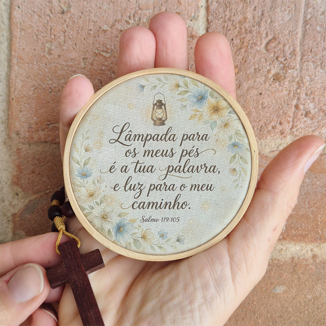 Quadro Frases de Fé - Lâmpada para os meus pés Salmo 119:105