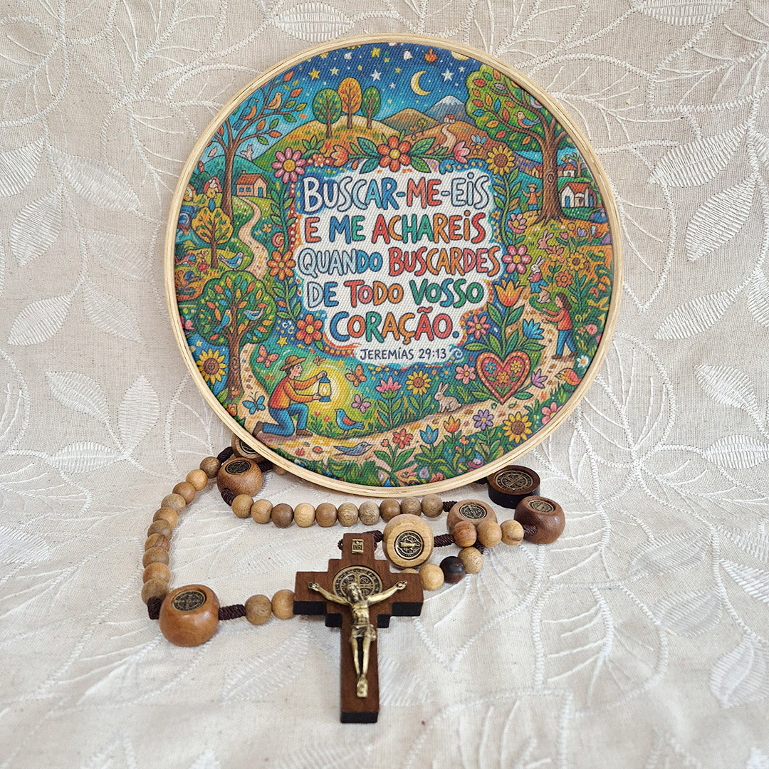 Quadro Frases de Fé - Buscar-me-eis e me achareis Jeremias 29-13