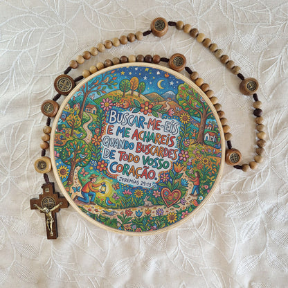 Quadro Frases de Fé - Buscar-me-eis e me achareis Jeremias 29-13