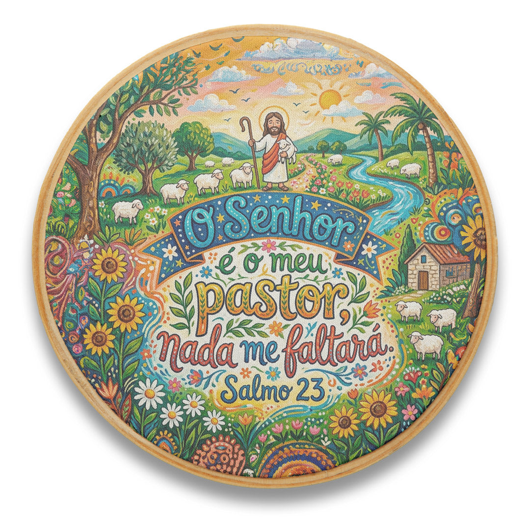 Quadro Frases de Fé - O Senhor é meu pastor Salmo 23