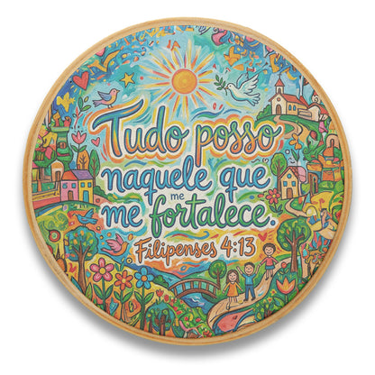 Quadro Frases de Fé - Tudo posso naquele que me fortalece Filipenses 4:13