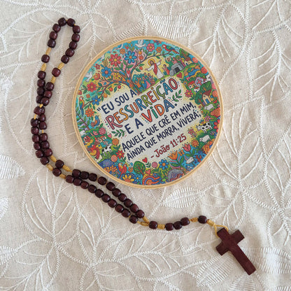 Quadro Frases de Fé - Eu sou a ressureição e a vida João 11:25