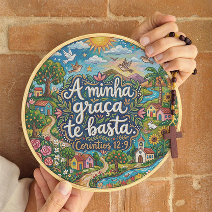 Quadro Frases de Fé - A minha graça basta - Corintios 12:9