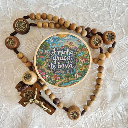 Quadro Frases de Fé - A minha graça basta - Corintios 12:9