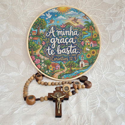 Quadro Frases de Fé - A minha graça basta - Corintios 12:9
