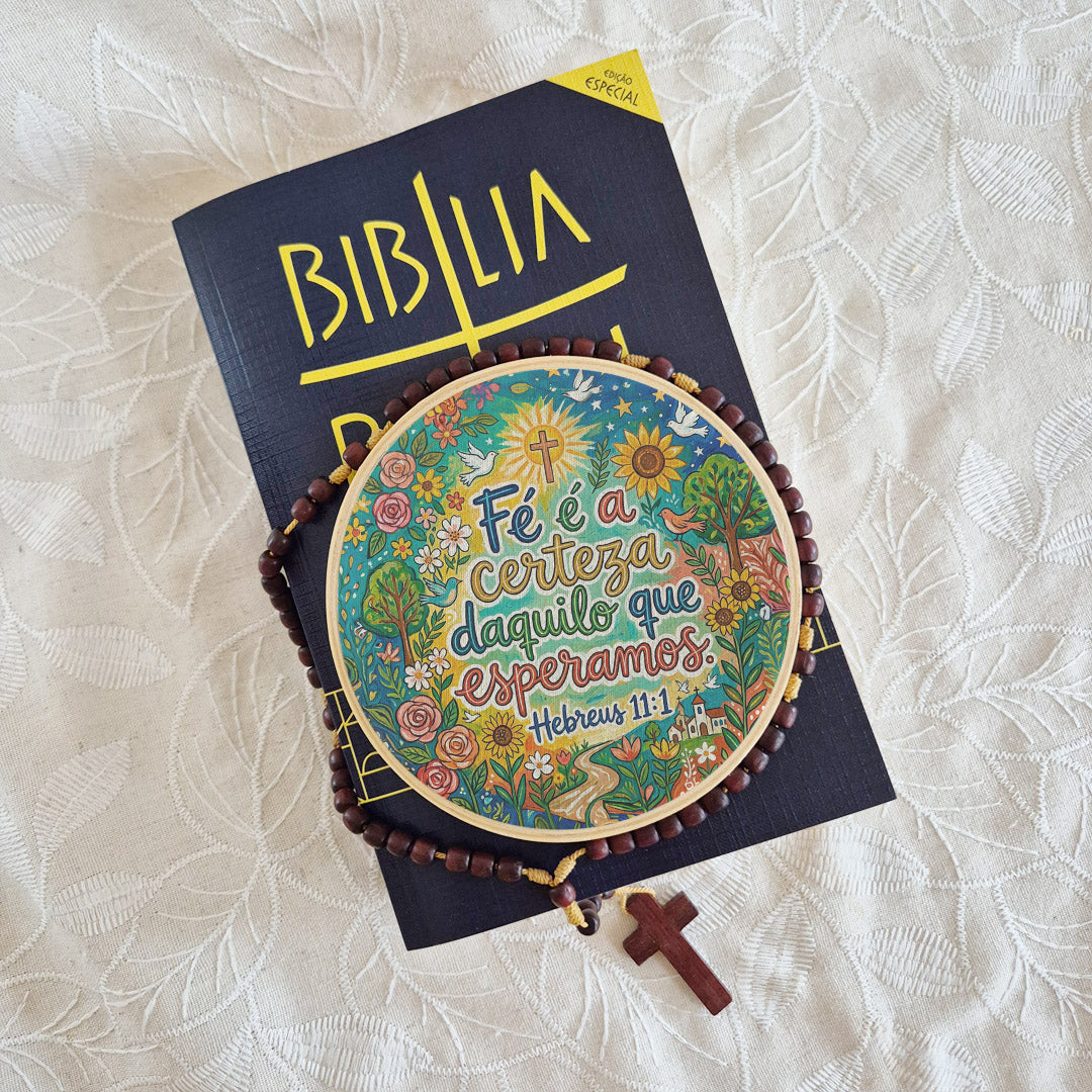 Quadro Frases de Fé - Fé é a certeza daquilo que esperamos Hebreus11:1