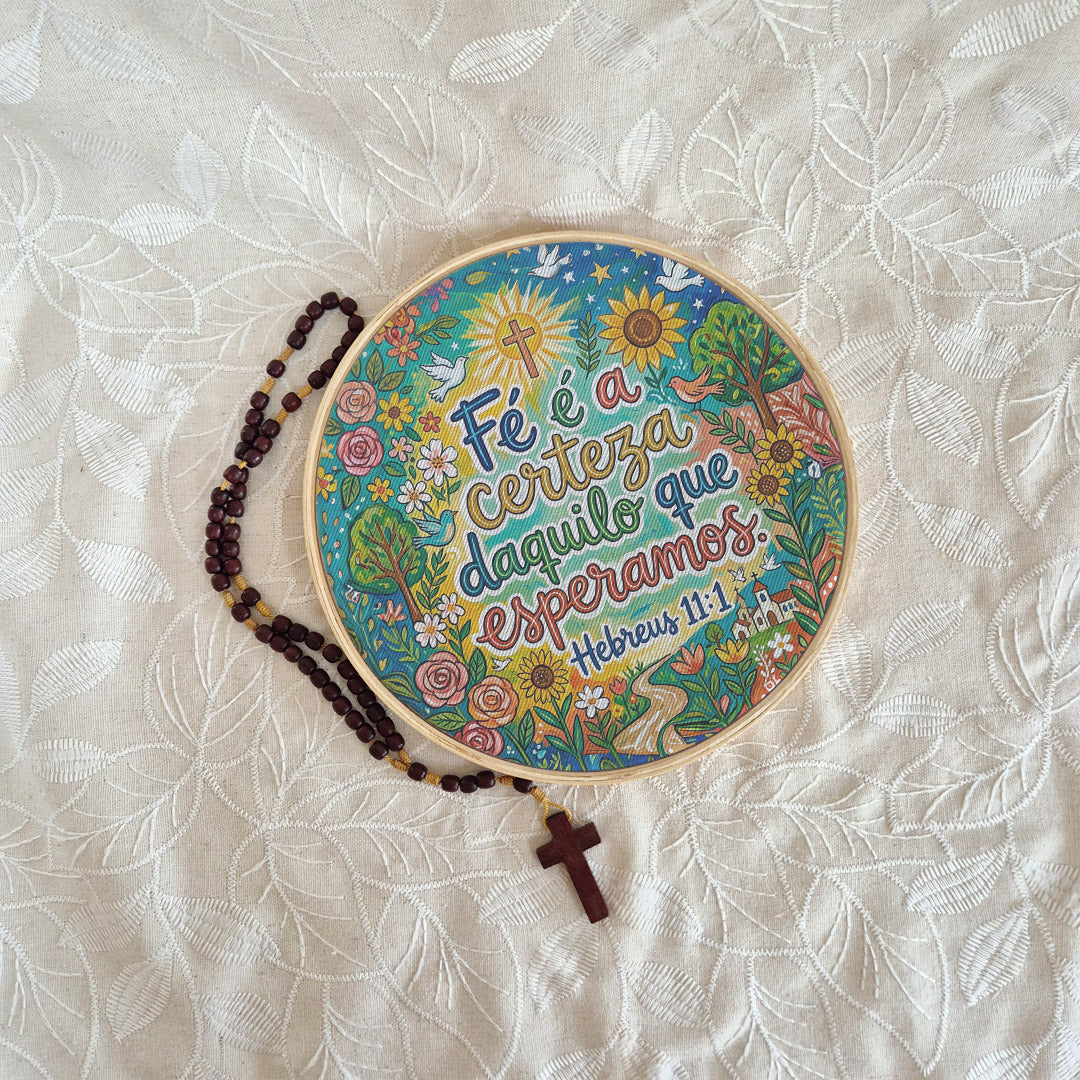 Quadro Frases de Fé - Fé é a certeza daquilo que esperamos Hebreus11:1