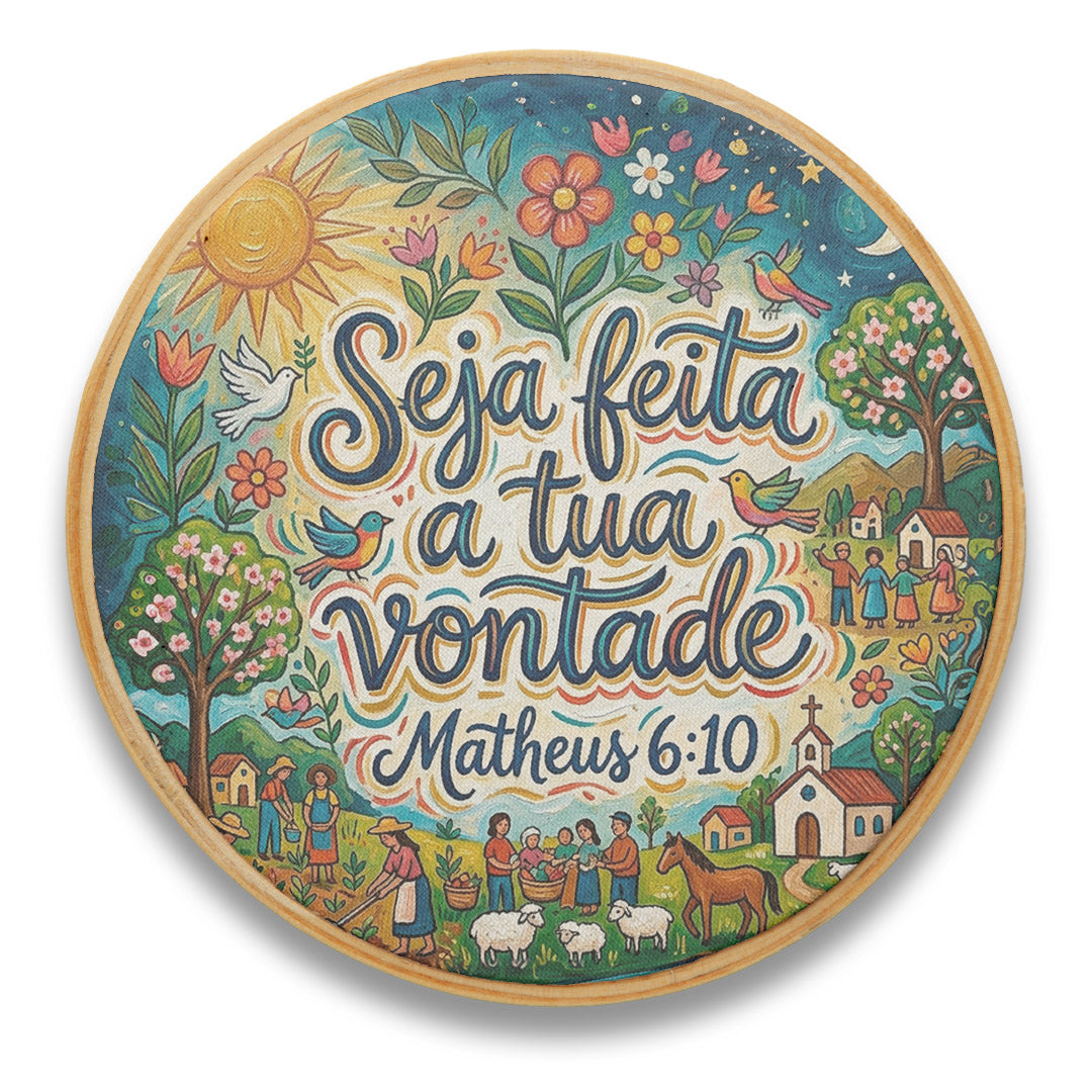 Quadro Frases de Fé - Seja feita a tua vontade Matheus 6:10
