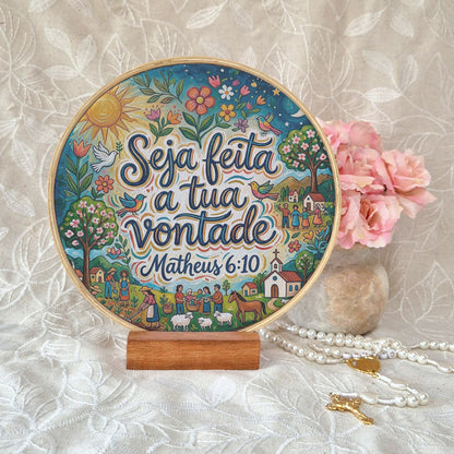 Quadro Frases de Fé - Seja feita a tua vontade Matheus 6:10
