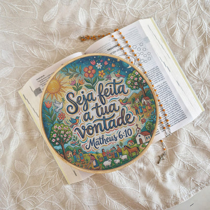 Quadro Frases de Fé - Seja feita a tua vontade Matheus 6:10