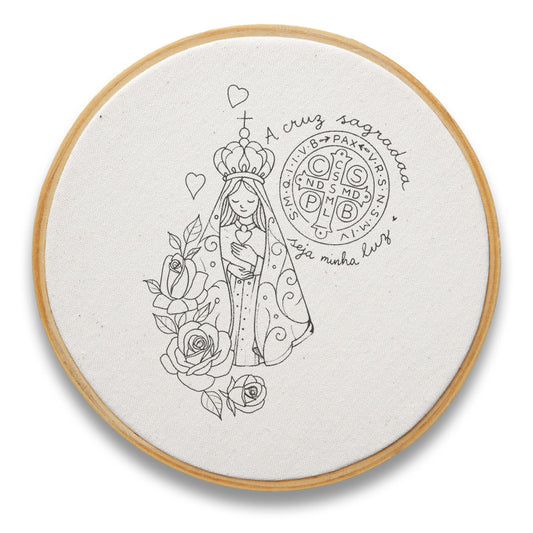 Quadro Medalha de São Bento e Aparecida