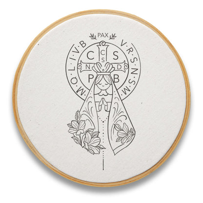 Quadro Medalha de São Bento e Aparecida